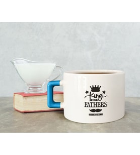 BK Gift Kişiye Özel İsimli Mavi Kulplu Çay & Kahve Fincanı-12, Arkadaşa Hediye, Sevgiliye Hediye