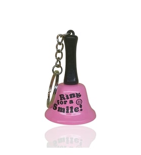 Anahtarlık Resepsiyon  Zil Ring For A Smile Açık Pembe