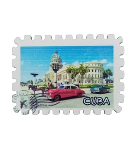 Küba Temalı Pul Magnet (Karışık)