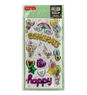 TANEX KIDS TNX-26007 DEKORATİF ETİKETLER - PUFFY BALLON STICKER