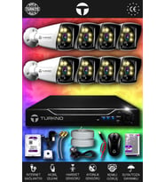 TURKNO 8 Kameralı Karie 8 Dış Kamera Set 1 TB HDD Full HD Renkli Gece Görüşlü Güvenlik Kamerası Sistemi