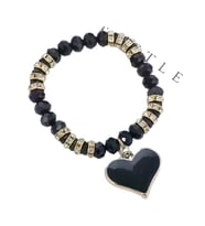 Omark Cotton Black Heart Bileklik