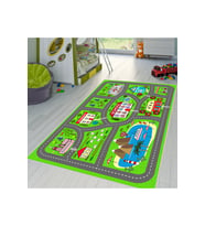 Rovigo Home Dijital Baskı Yıkanabilir Kaymaz Taban Çocuk Halısı RVG4019 80x150 cm (Yeşil)
