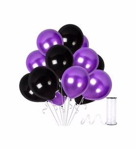 25 Adet Siyah, 25 Adet Mor Balon
