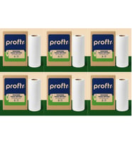 Proftr Hasta Muayene Sedye Masa Örtüsü Çift Katlı 50*25CM 50 Metre (6 Lı Set) (Beyaz)