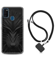 Samsung M21 M22 M23 M30 M31S M32 Kılıf Boyun Askılı Silikon Black Fox 1325