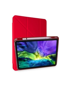 Pilelistore   iPad Pro 11 (2018) Kılıf Kalemlikli Mars Tablet Kılıfı - Kırmızı