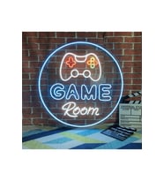 GAME Room Yazılı ve Şekilli Neon Tabela