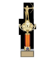 ODAK KUPA - Figürlü Kupalar - Okçu Figürlü Kupalar FG-056 B - 44 cm