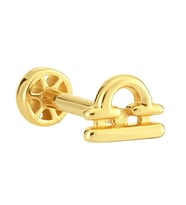 Tragus Altın Piercing – Terazi Burcu