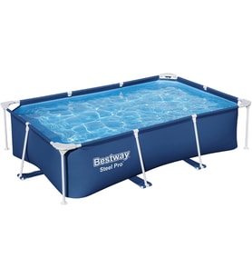 Bestway Steel Pro Frame Pool, Pompasız 259 X 170 X 61 Cm, Koyu Mavi, Kare