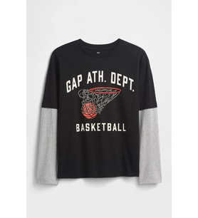 Gap V-Ls Elv Çocuk Tişört (Siyah)