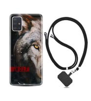 Samsung a71 A72 A73 A7 A9 2018 C7 C9 Kılıf Boyun Askılı Silikon Wolf Eyes 1758