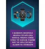 Kulak İçi Kablosuz Bluetooth Kulaklık ve NFC ve GPS Özellikli Akıllı Saat Alarm ve Titreşim