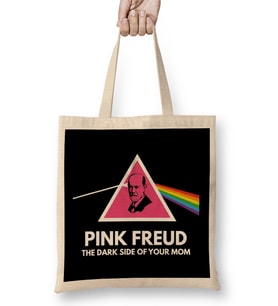 Pink Freud The Dark Side Of Your Mum Fun Psychologyfor Psychologist Therapists Shrinks And Psyc Bez Çanta Uzun Saplı