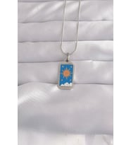 316L Çelik Gümüş Renk Mi Mineli Güneş Model Tarot Kolye TJ-BKO9042