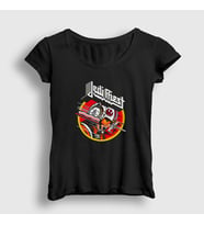 Presmono Kadın Siyah Jedi Judas Priest T-Shirt 88767tt
