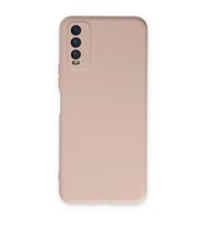Vivo Y11s Kılıf Nano İçi Kadife Silikon - Pudra