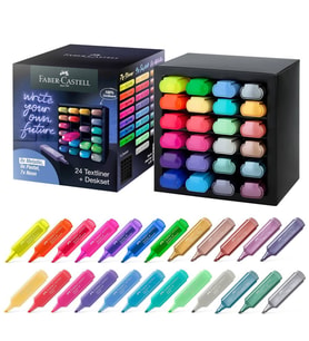 Faber Castell Textliner 46 Fosforlu Kalem 24 Renk Masa Seti
