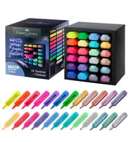 Faber Castell Textliner 46 Fosforlu Kalem 24 Renk Masa Seti