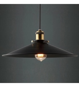 RİOLİGHT RETRO TEKLİ METAL SARKIT ÇAP: 40CM (Siyah)