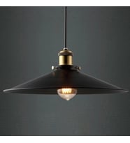 RİOLİGHT RETRO TEKLİ METAL SARKIT ÇAP: 40CM (Siyah)