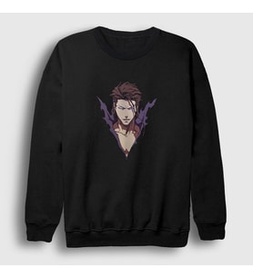 Presmono Unisex Siyah Aizen Anime Bleach Sweatshirt 126889tt