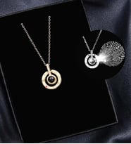 100 Dilde Seni Seviyorum Gold Renk Kolye