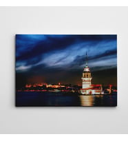 Kız Kulesi ve Gece Kanvas Tablo