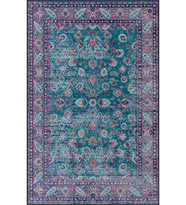 Eliana Home Baskılı, Yıkanabilir Kaymaz Taban Salon Halısı LNA1559-HT757 100x150 cm (Mavi)