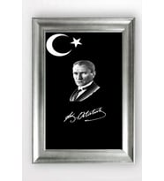 Gümüş Çerçeveli Atatürk Tablo cv837