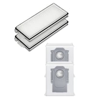 Roborock QRevo Pro Uyumlu 2 Adet Hepa Filtre 2 Adet Toz Torbası