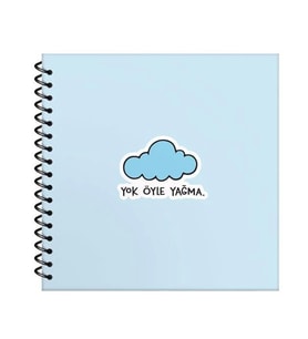 KESKİN HİSLİ ŞEYLER 16X15 SERT KAPAK ÇİZGİLİ SPRİALLİ STİCKERLİ DEFTER 50yp.- YOK ÖYLE YAĞMA