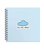 KESKİN HİSLİ ŞEYLER 16X15 SERT KAPAK ÇİZGİLİ SPRİALLİ STİCKERLİ DEFTER 50yp.- YOK ÖYLE YAĞMA