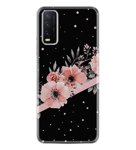 Vivo Y70 Kılıf Desenli Silikon Flowers Dots 1423