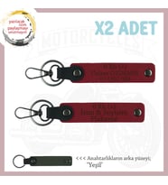 Motosiklet Maceracılarına, İsim Plaka ve 0 Rh + Kan Grubu Yazılı 2' li Anahtarlık Set, Kırmızı-Ysl (Çok Renkli)