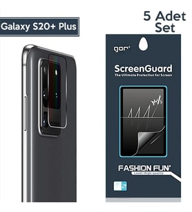 GOR Samsung Galaxy S20+Plus  Kamera Lens Koruyucu 5 Adet-(5775) - GLST2600-7928 (Şeffaf)