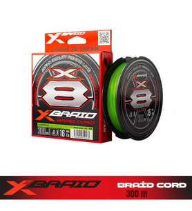 YGK XBRAİD X036 BRAID CORD PE X8 300M 16KG 0.23MM FLUO GREEN