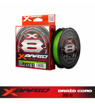 YGK XBRAİD X036 BRAID CORD PE X8 300M 16KG 0.23MM FLUO GREEN