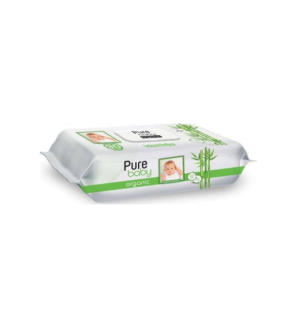 Pure Baby Organik Bambu Özlü Islak Havlu 90'lı