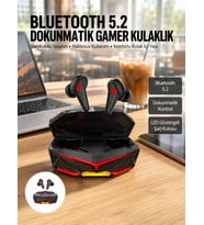 Dokunmatik Kontrol Tws Işıklı Kulakiçi Bluetooth Kulaklık Kablosuz Oyuncu Kulaklığı Yeni Nesil