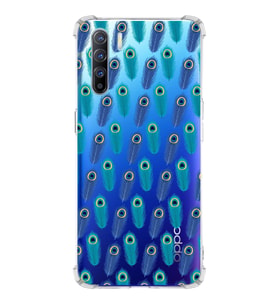 PrintiFy Oppo Reno 3 Uyumlu Nazar Boncuğu 4 Baskılı Şeffaf Köşe Korumalı Antişok Kılıf
