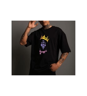 Unisex Oversize Biggie Tshirt (Siyah)