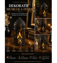 Barok Desenli Dekoratif LED Mumluk & Fener