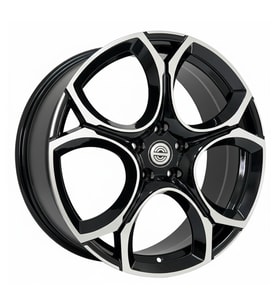 AKD-A034-01 7.5x17" 5x100 ET35 57.1 Black Machined 17 İnç Jant Takımı (4 Adet)