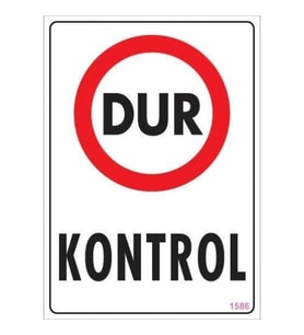 Mey İthalat® Dur Uyarı Levhası 25X35 Kod:1586