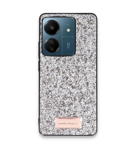 Onegif Xiaomi Redmi 13c Bright Simli Kapak - Gümüş