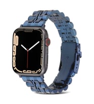 Apple Watch 7 41mm Uyumlu KRD-54 Metal Kordon (Lacivert)