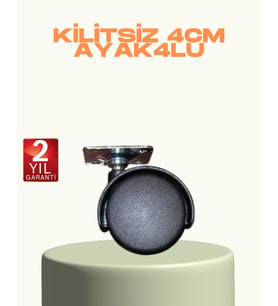 Kilitsiz Mini Tekerlek Ayak 4 cm 4’lü Set Kolay Montaj