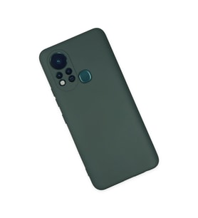 İnfinix Hot 11s Kılıf Nano İçi Kadife Silikon - Koyu Yeşil